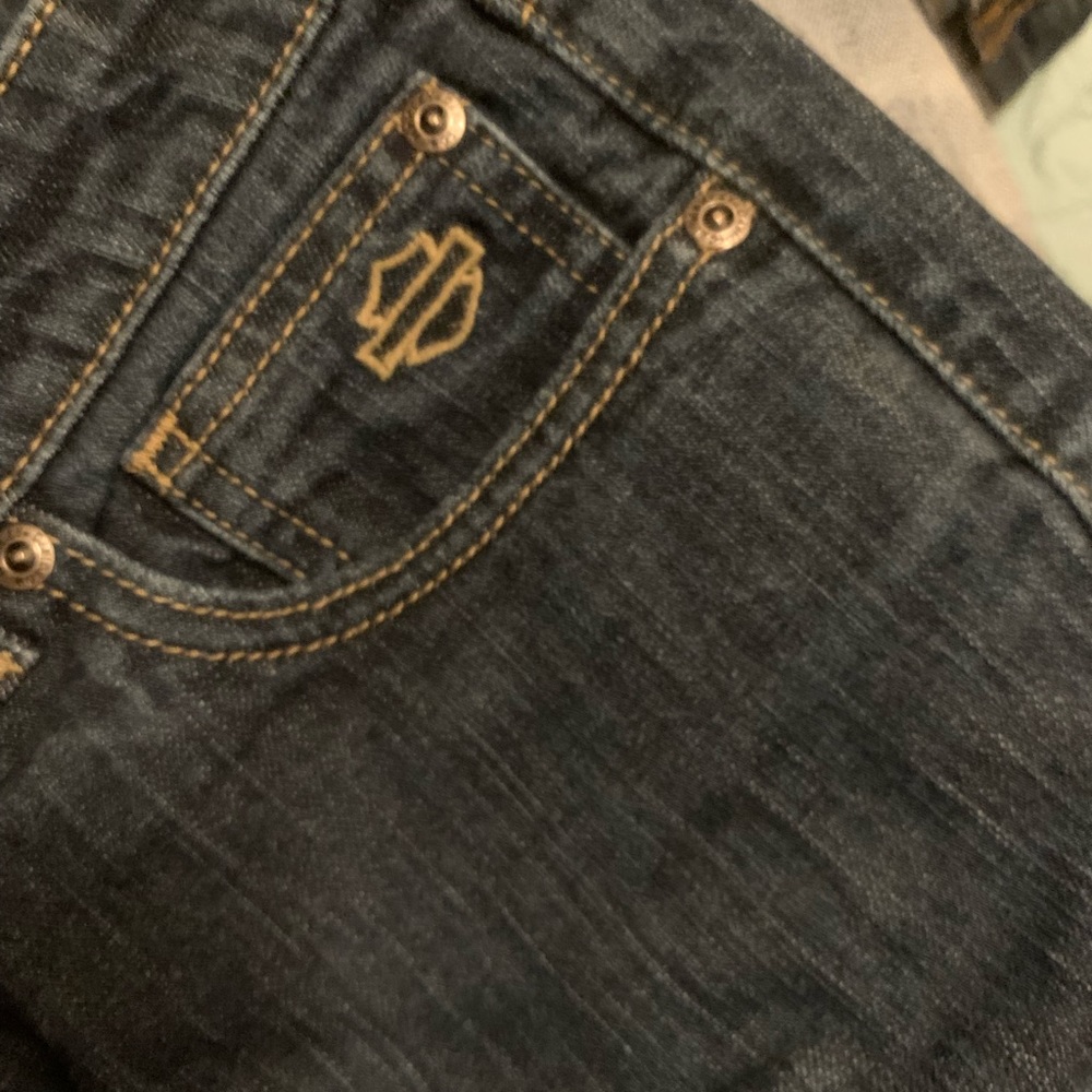 Women's size 8 tall Harley Davidson jeans.